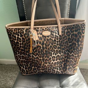 Leopard Cheetah Coach Tote